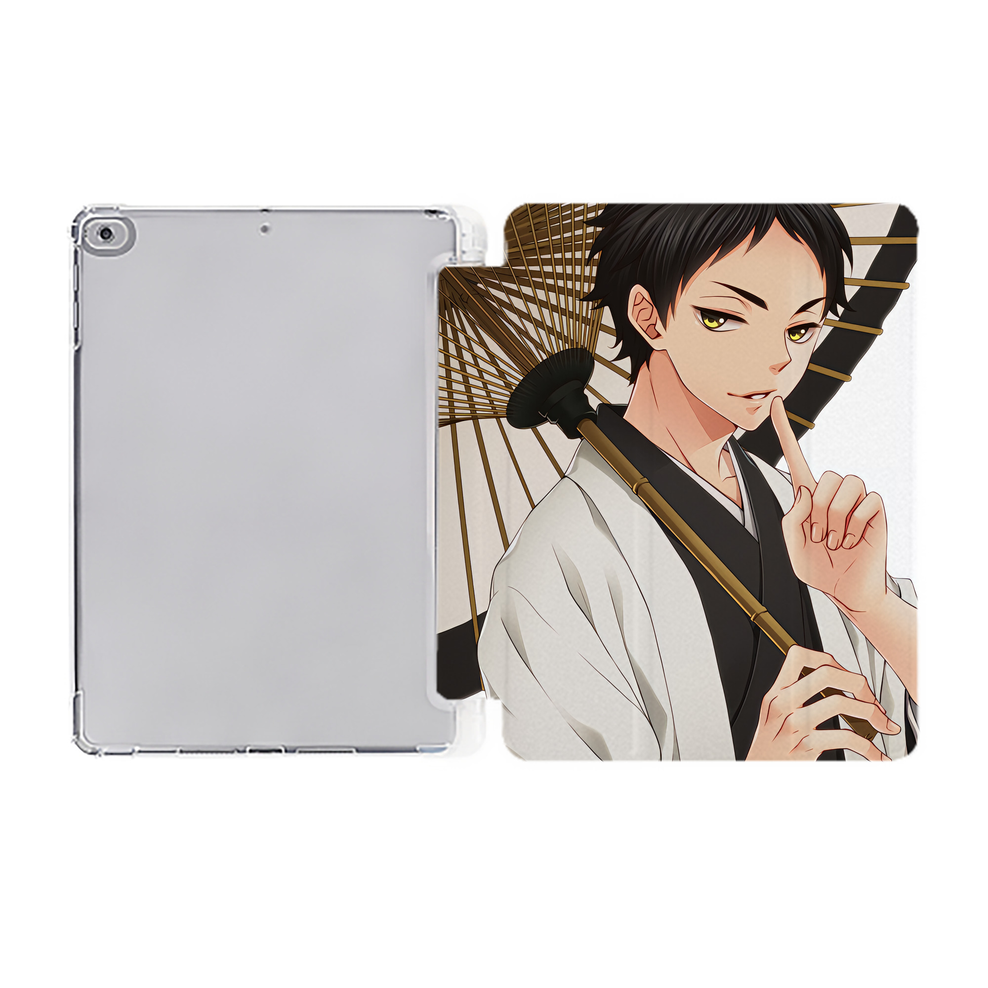 （画像用） ハイキュー!! Haikyu!! IPad ケース ペン収納付き 三つ折りスタンド PUレザー×シリコン 対応機種9.5/10.5/10.9インチ
